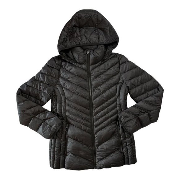 London Fog lightweight Down packable jacket with hood women’s size medium. - Picture 1 of 1